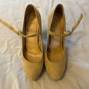 Forever 21 Platform Suede Mary Jane Heels